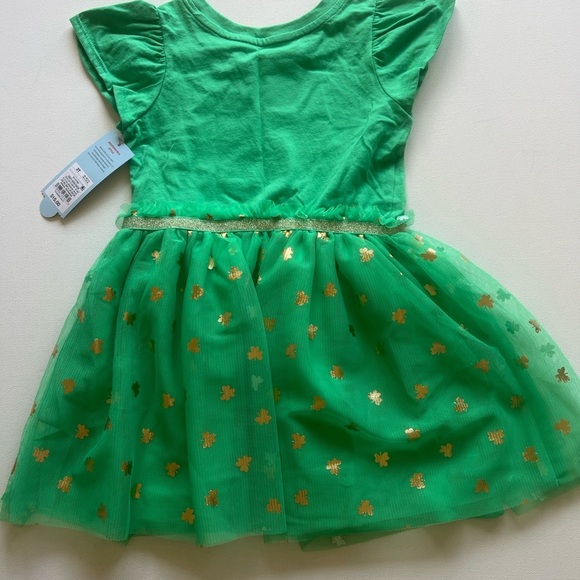 NWT Girl's 3T Shamrock Tulle Dress - Cat & Jack Bright Green (G1) - Picture 5 of 5